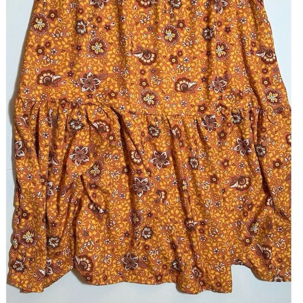 Harlow & Rose Women's Floral Tiered Swing Dress L Multicolor Casual - Picture 6 of 8